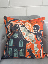 Orange Spooky Pillow