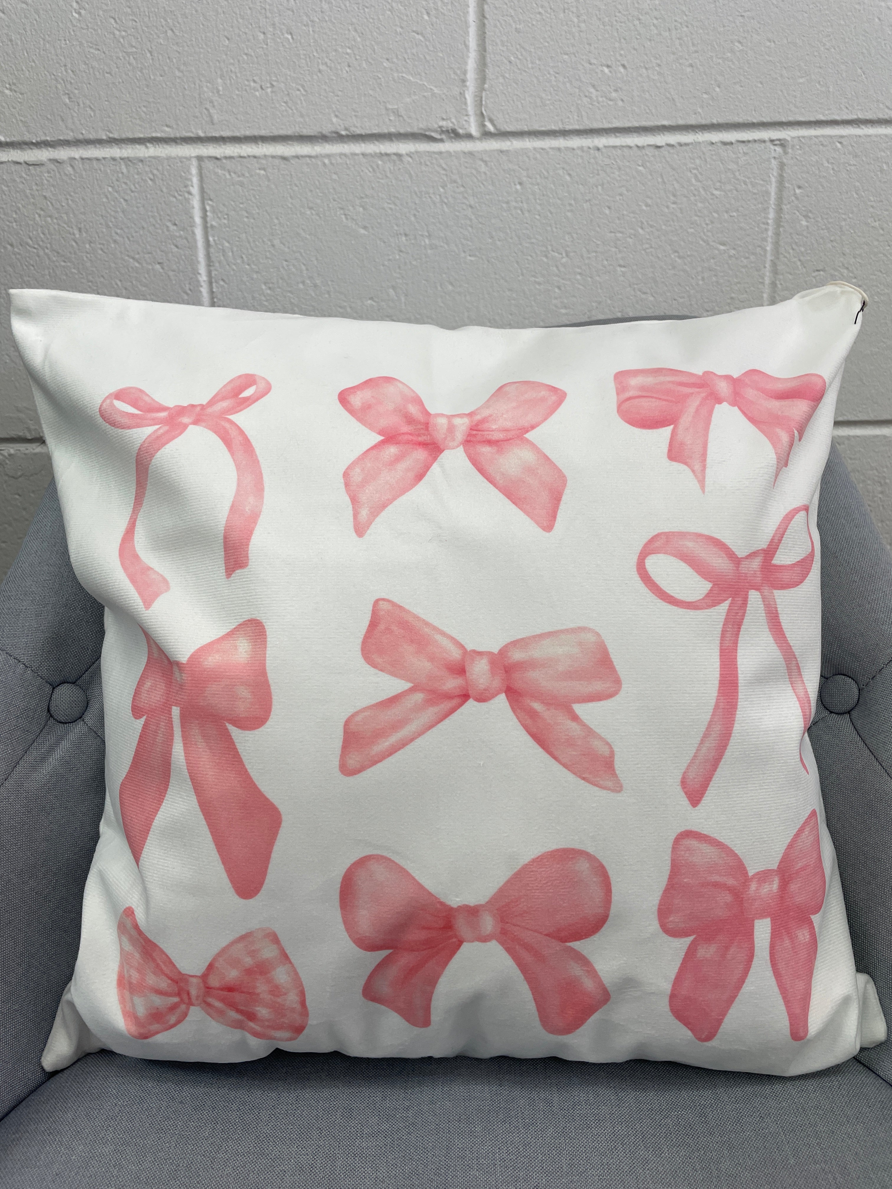 Pink Baby Bow Pillow