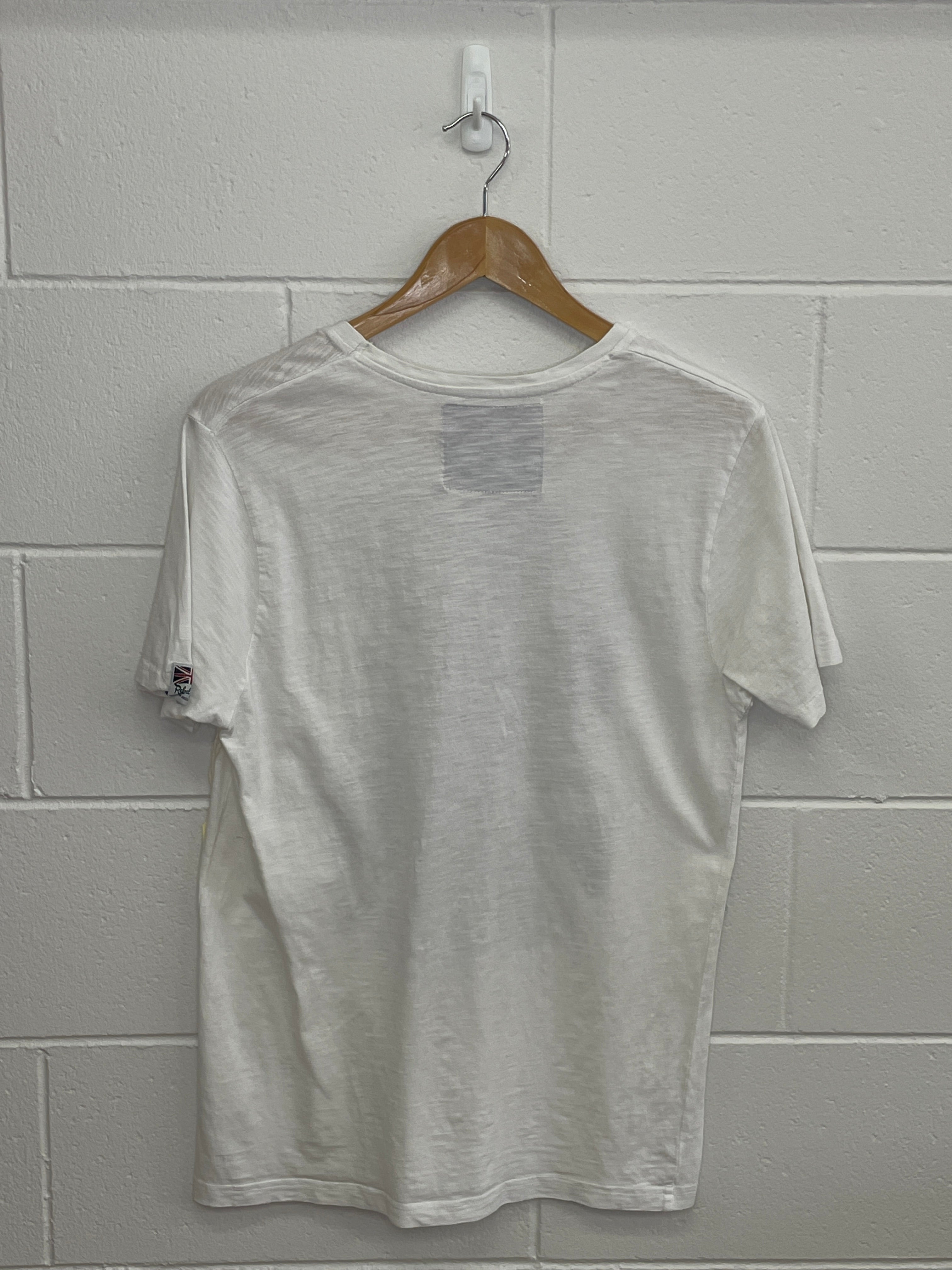 Rebel King White T-Shirt Medium