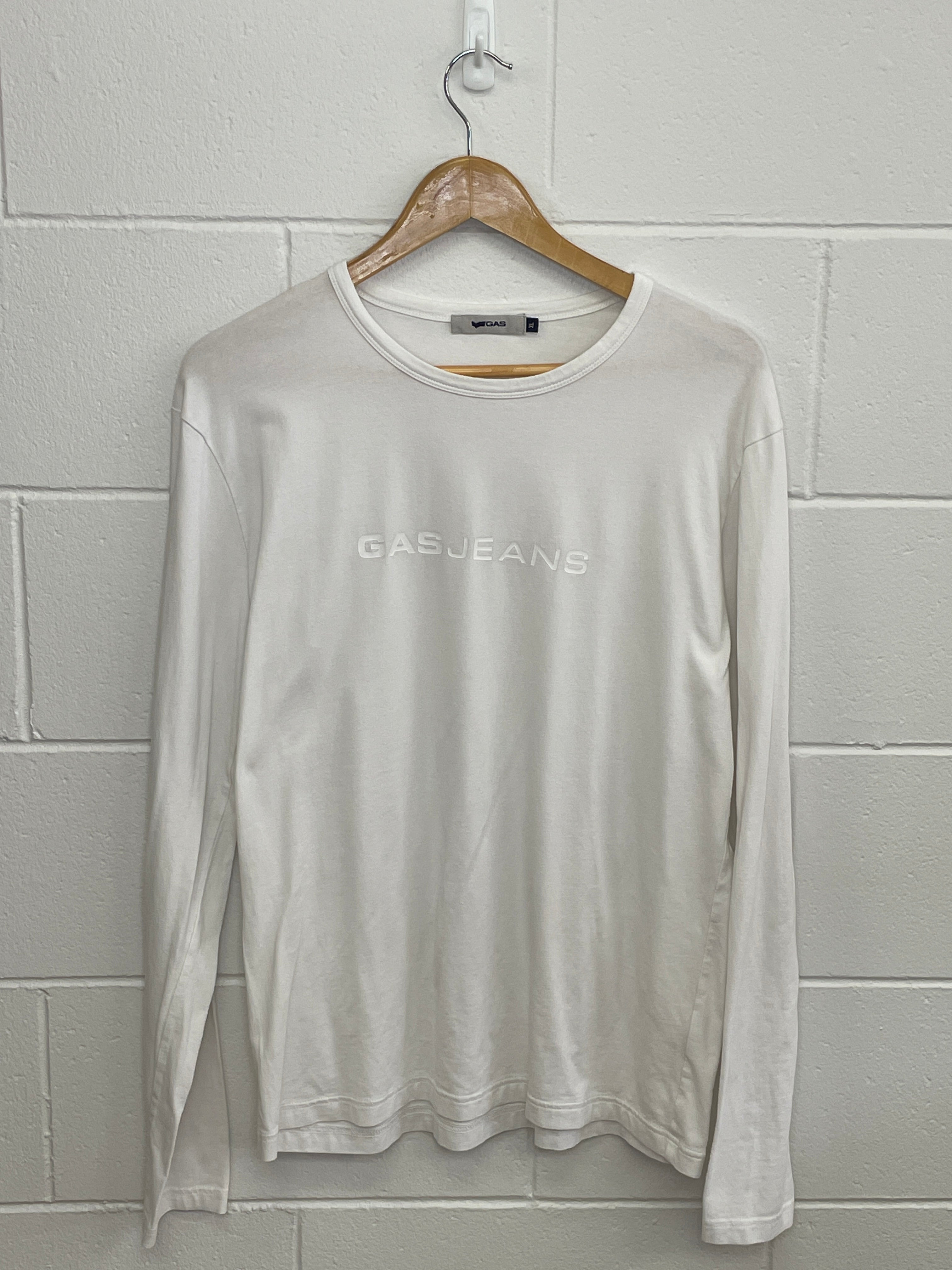 Gas Jeans White Long-Sleeve XL