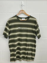 Champion Green Striped T-Shirt Large