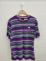 Canterbury Purple & Grey Striped T-Shirt XL