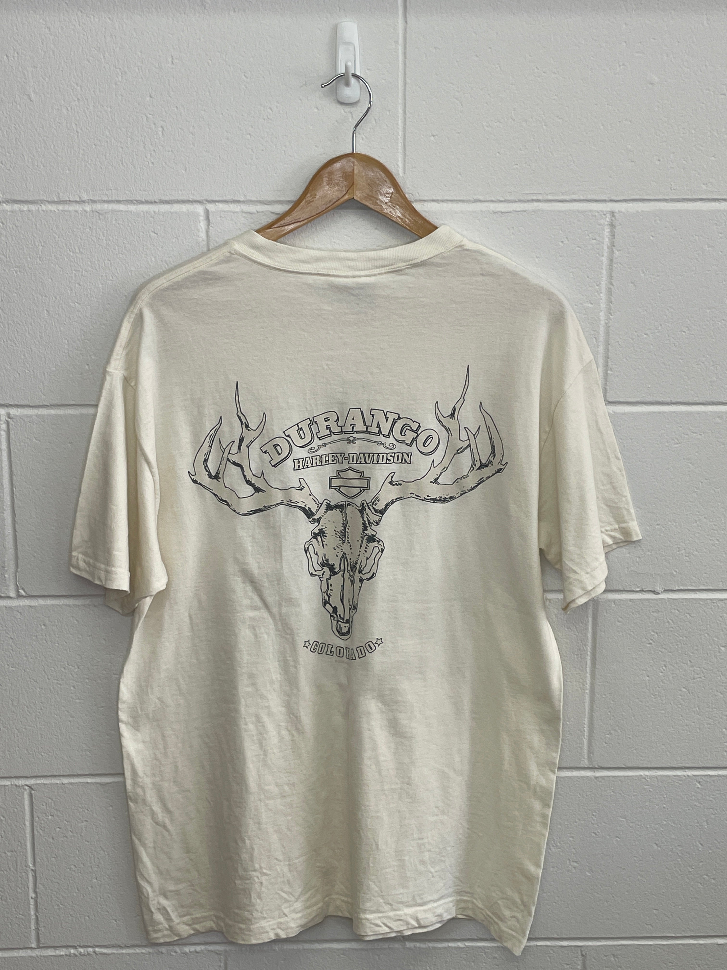 Harley Davidson Cream T-Shirt Large