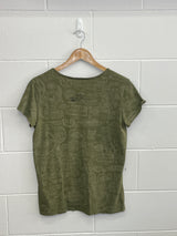 Harley Davidson Dark Green V Neck T-Shirt Medium