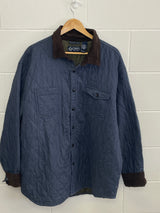 Chaps Blue Quilted Jacket XXL