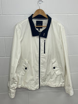 Nautica White & Navy Shell Jacket Large