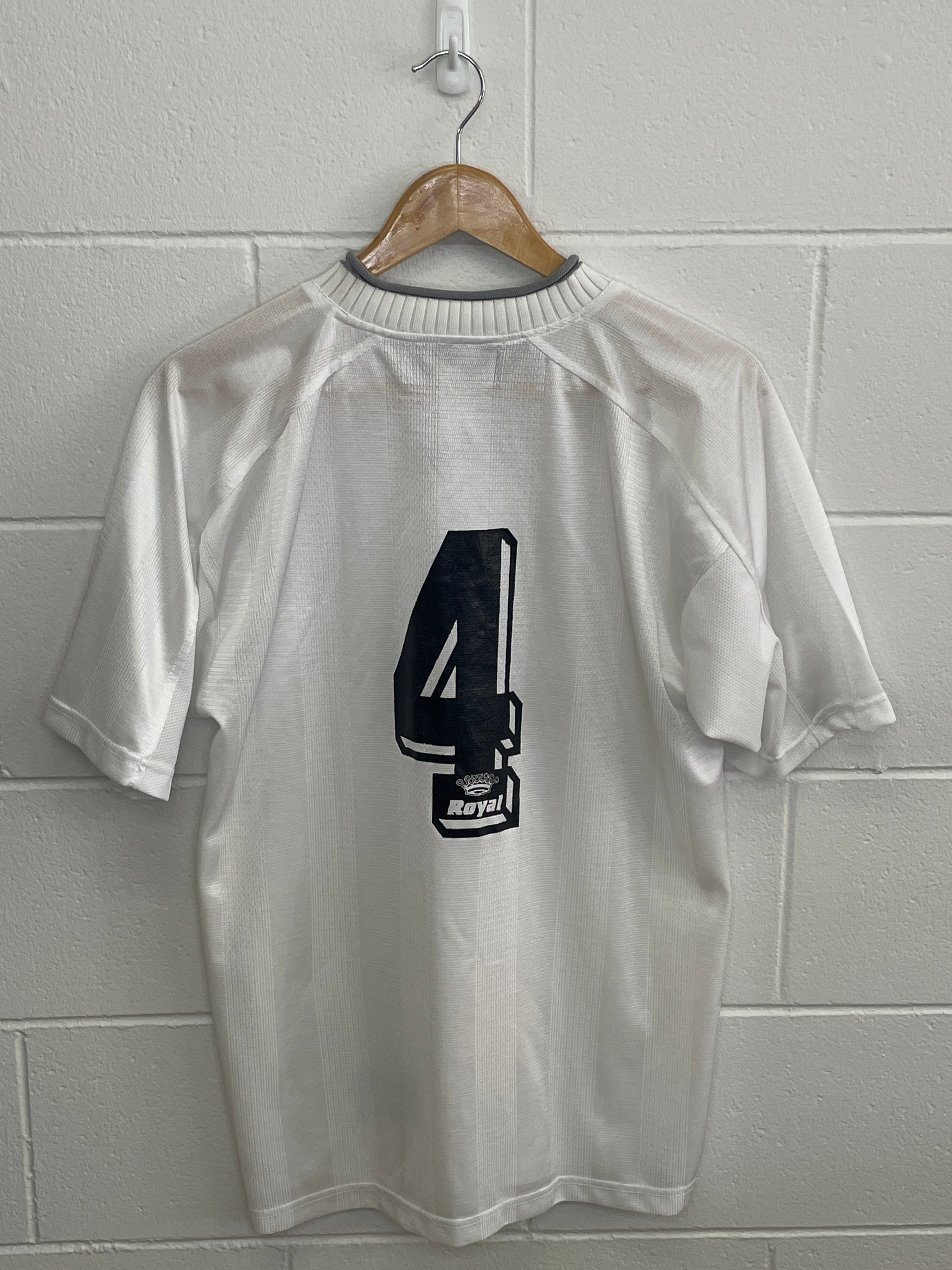 Royal White Football Shirt Medium