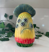 Yellow Multi Eyed Mushroom Ornament