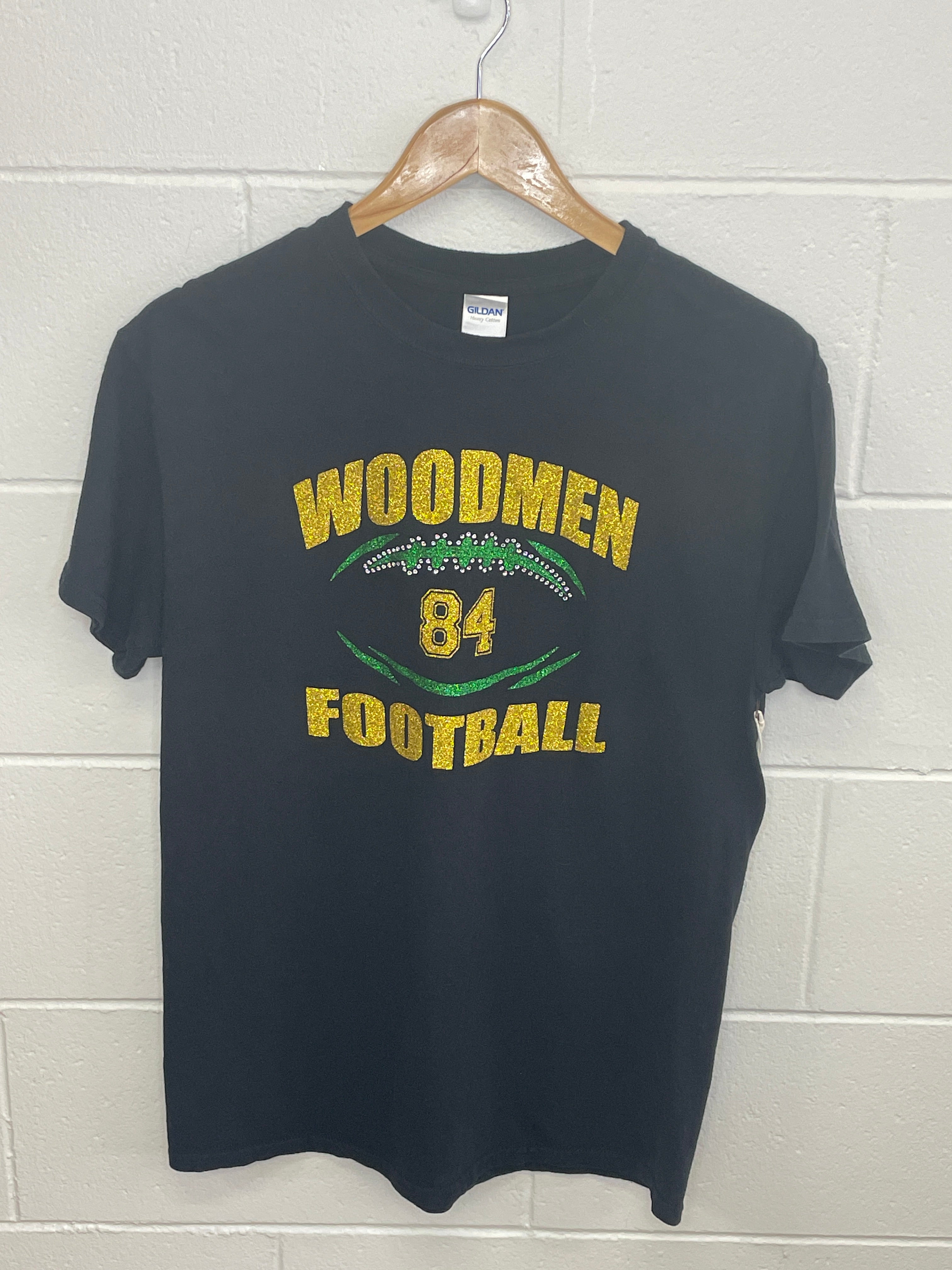 Woodman Football Black T-Shirt Medium