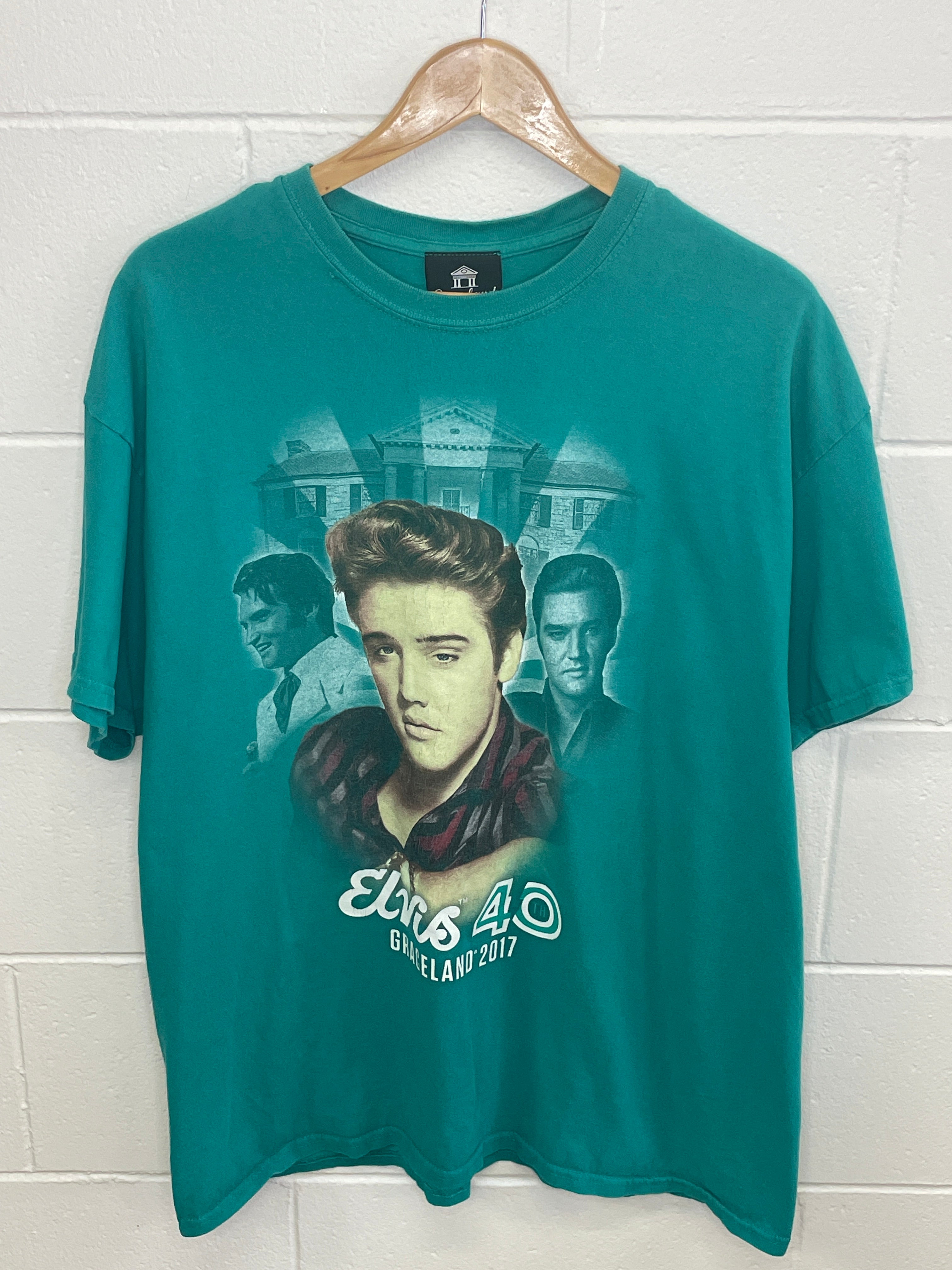 Elvis Graceland 2017 Teal T-Shirt XL