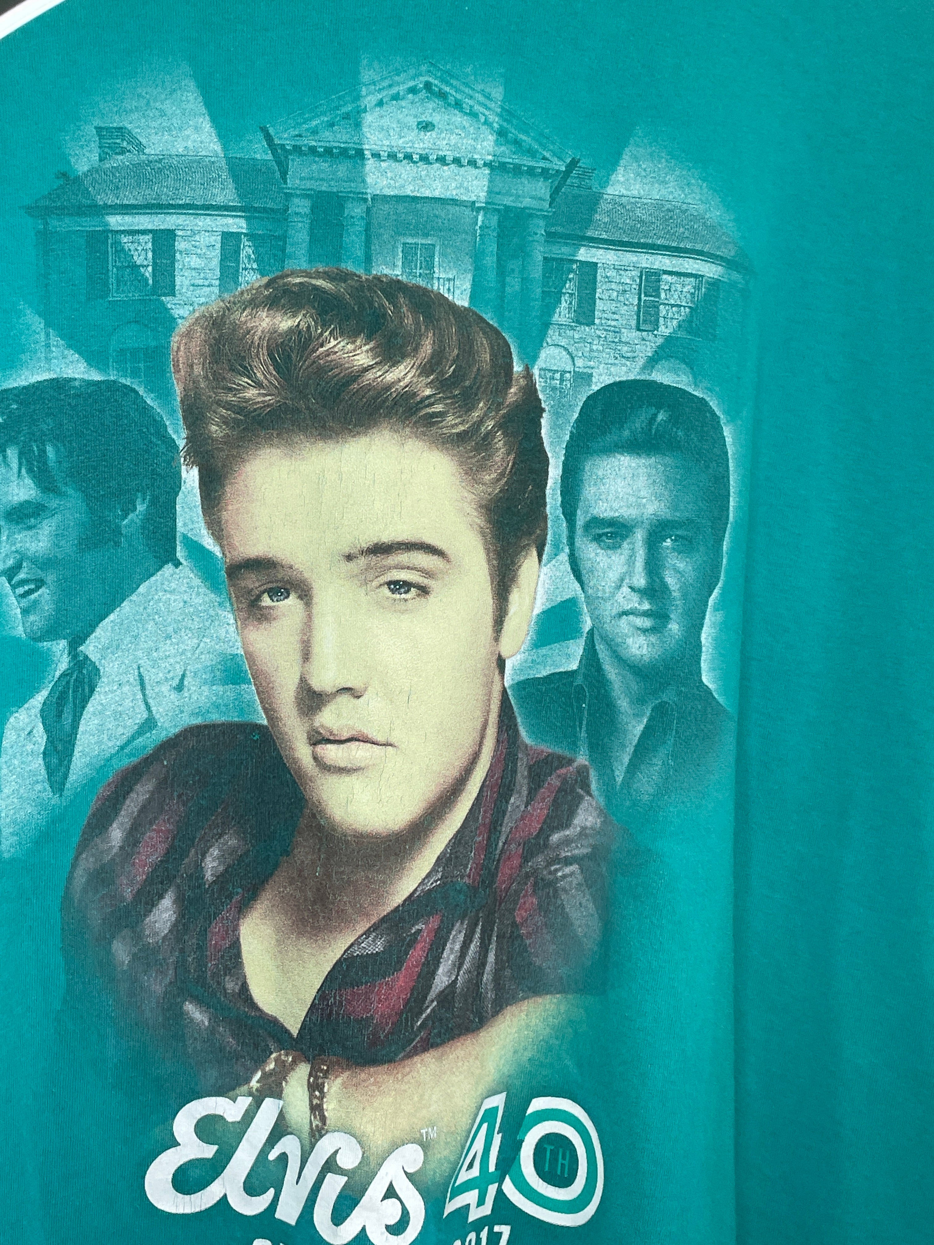 Elvis Graceland 2017 Teal T-Shirt XL