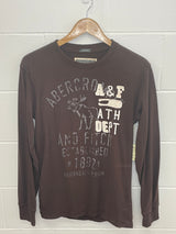 Abercrombie & Fitch Brown Long-Sleeve Medium