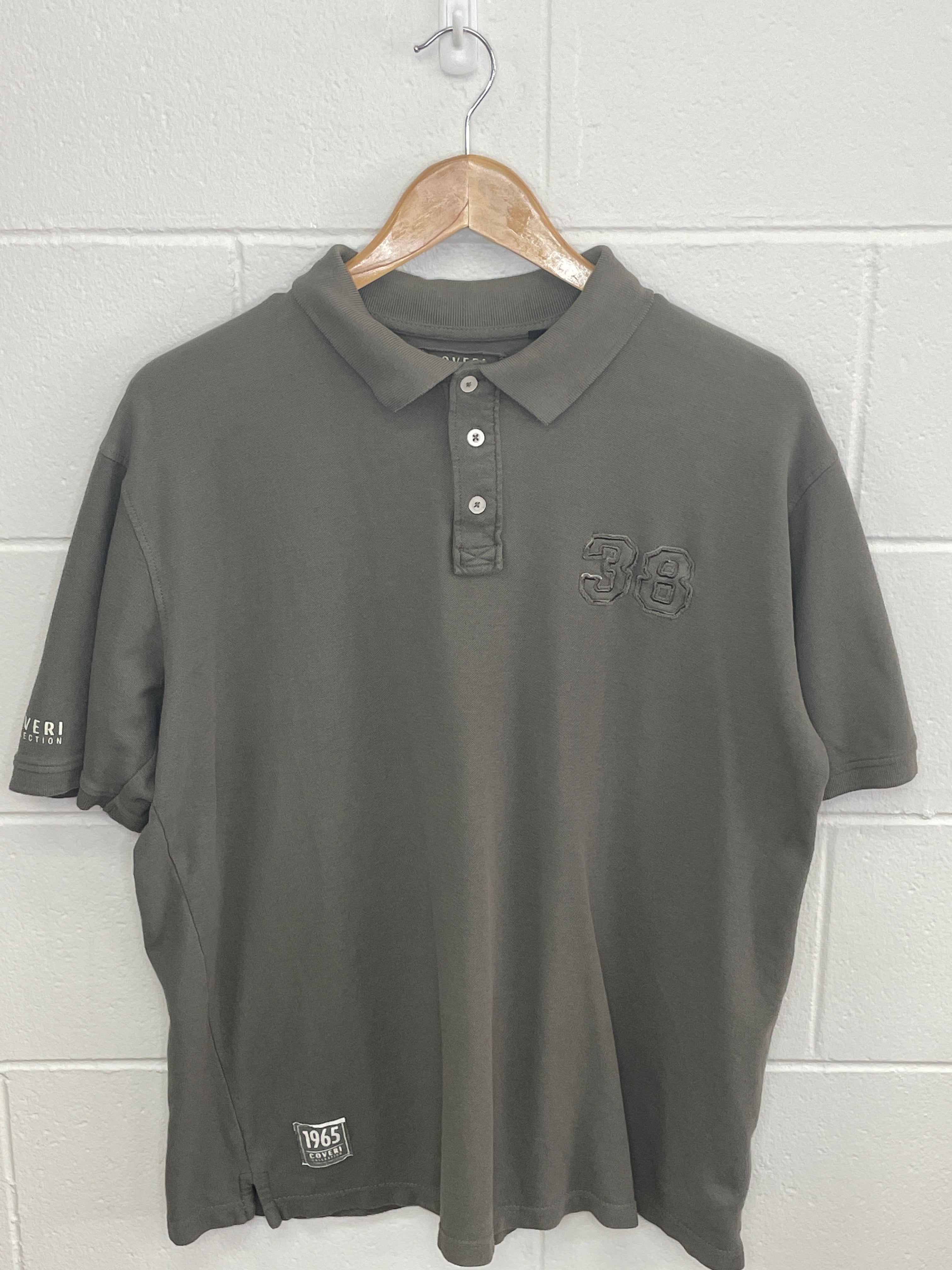 Coveri Dark Grey Polo T-Shirt XXL