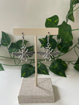 Silver Plated Extra Large Bee Earrings