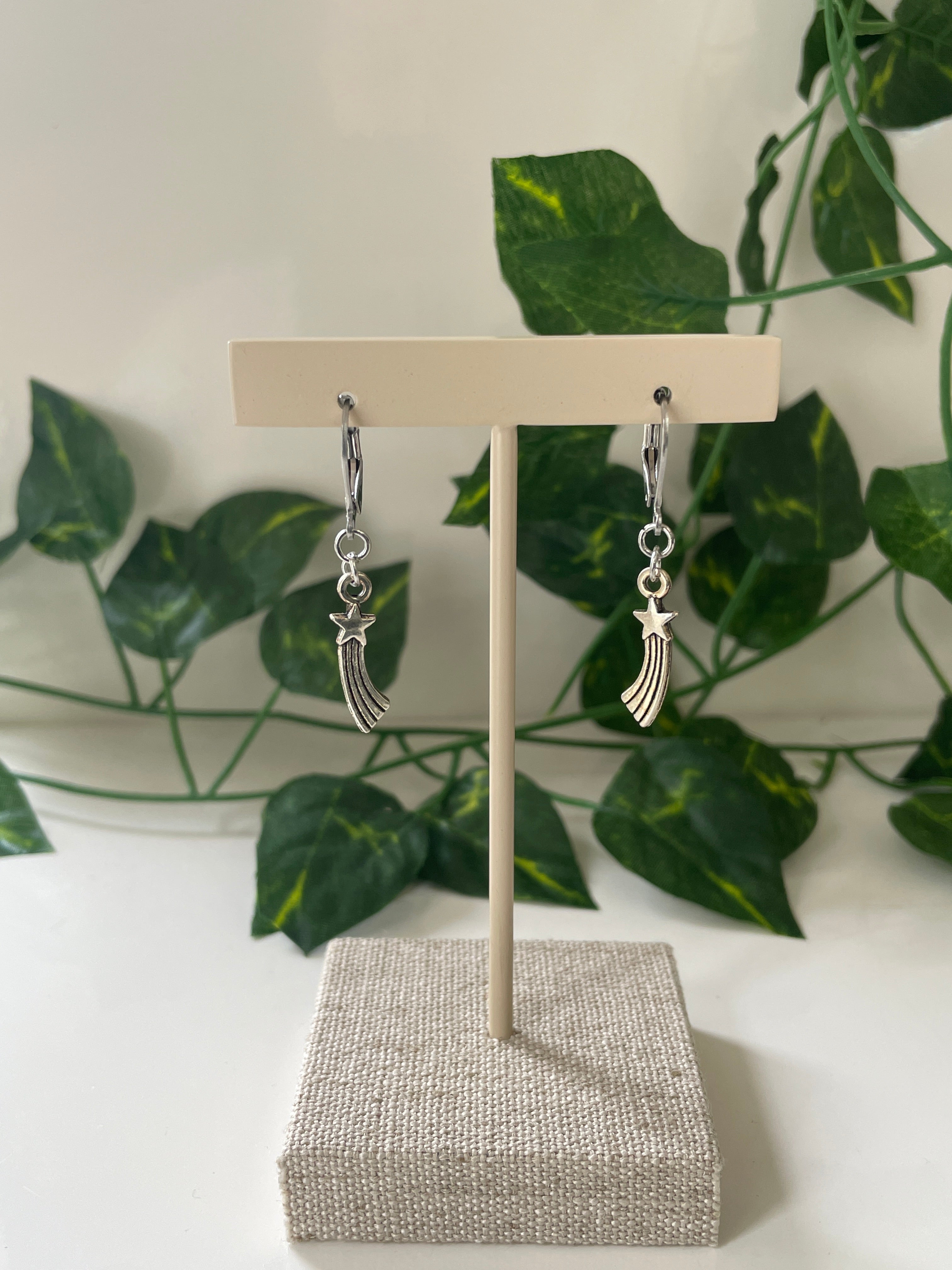 Silver Plated Shooting Star Earrings