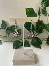 Silver Plated Tribal Sun Earrings