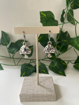 Silver Plated Large Mushroom Earrings