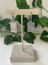 Silver Plated Tarot Card The Star Earrings