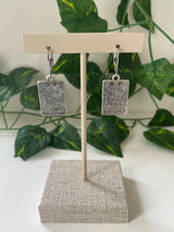 Silver Plated Tarot Card The Lovers Earrings