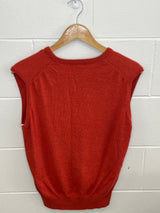 Dress Knit Orange Vest Large