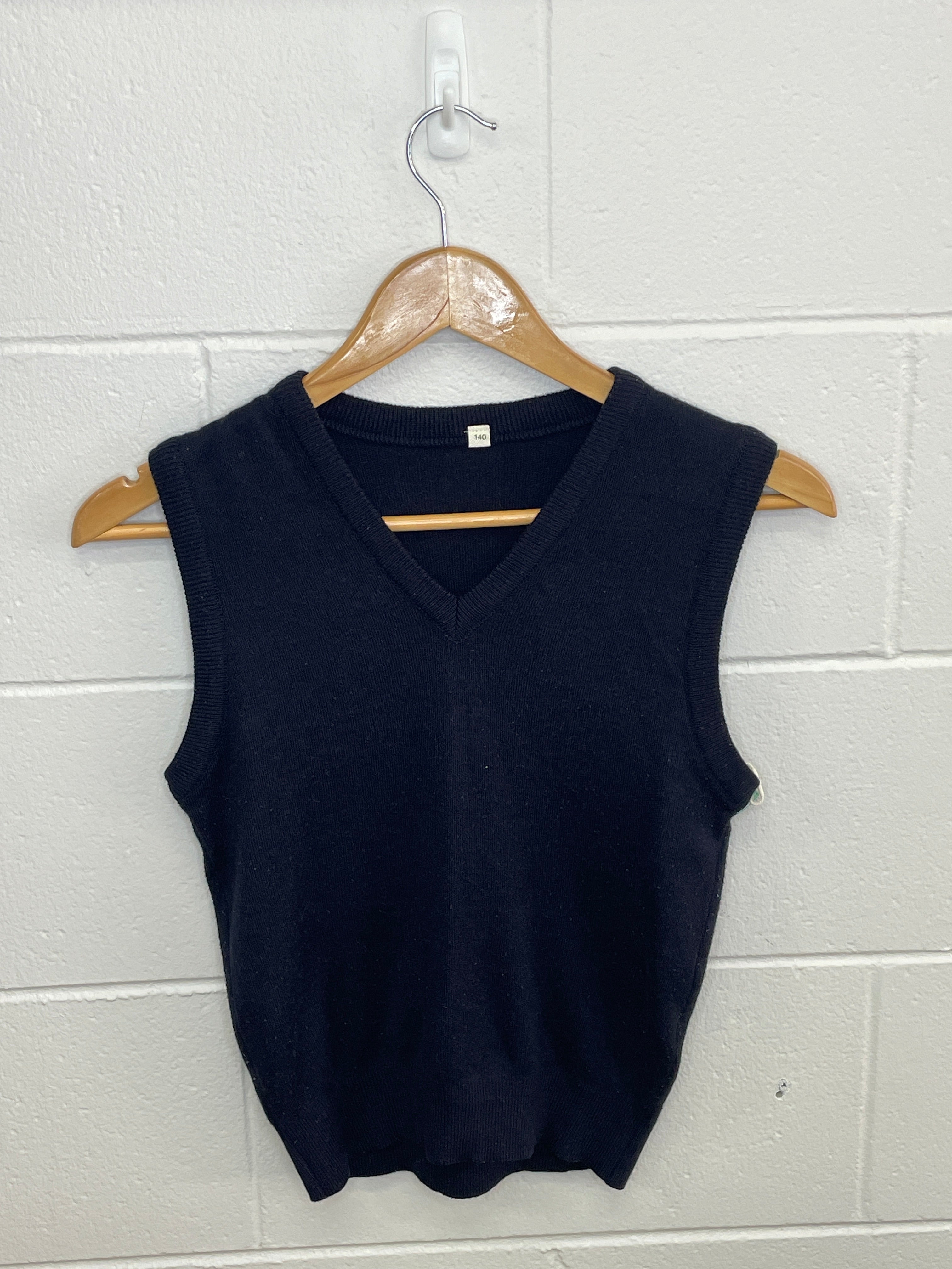 Plain Navy Vest Small