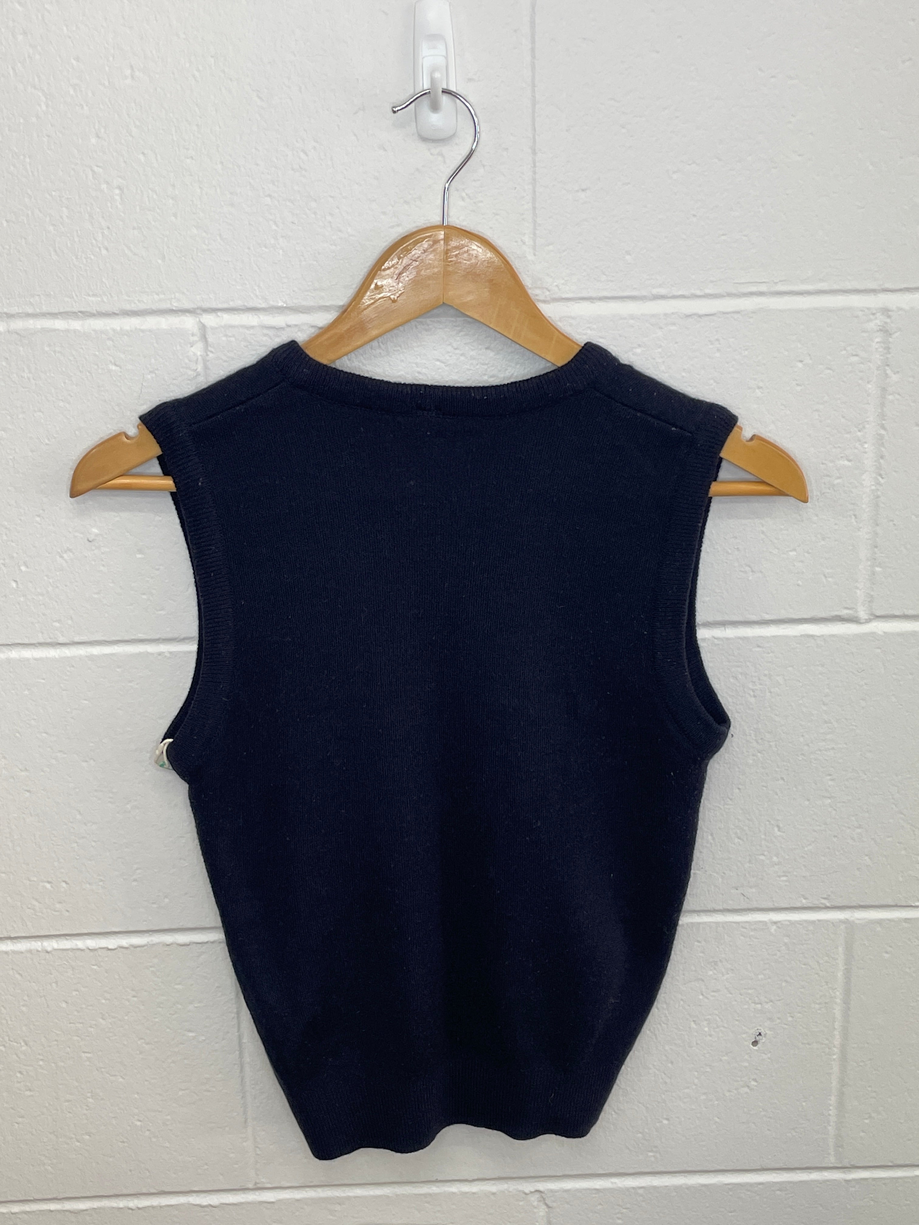 Plain Navy Vest Small