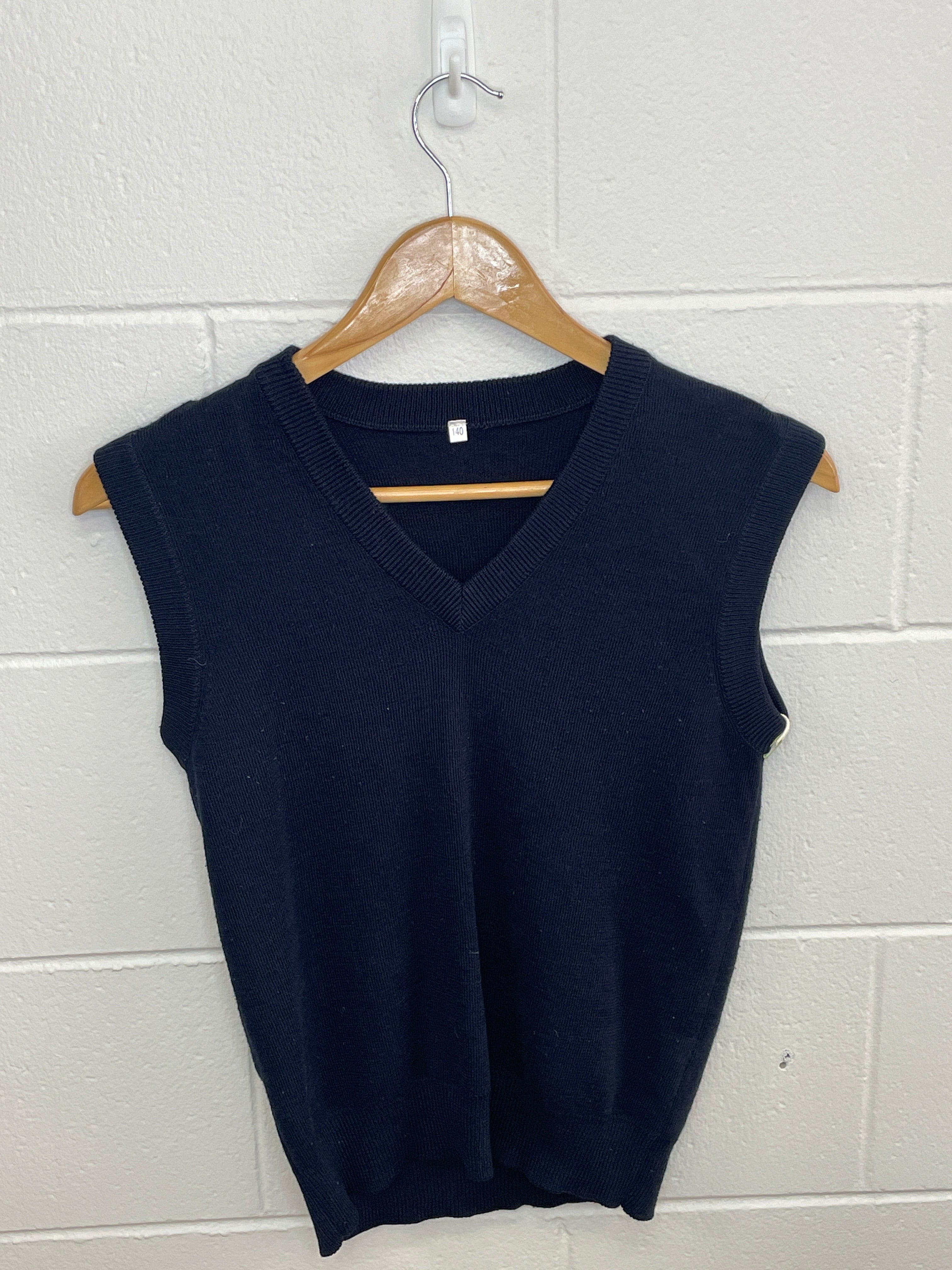 Plain Navy Vest Small