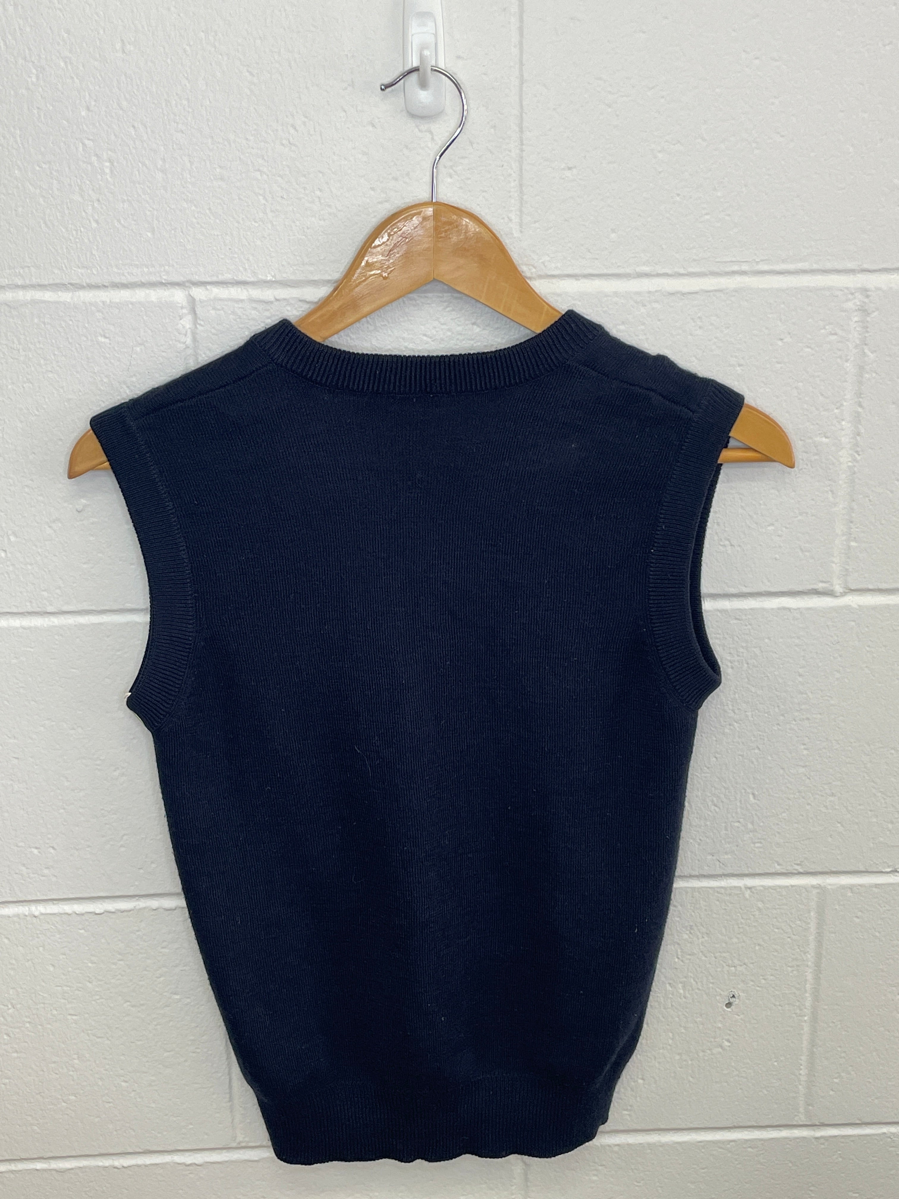 Plain Navy Vest Small