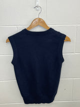 Plain Navy Vest Small