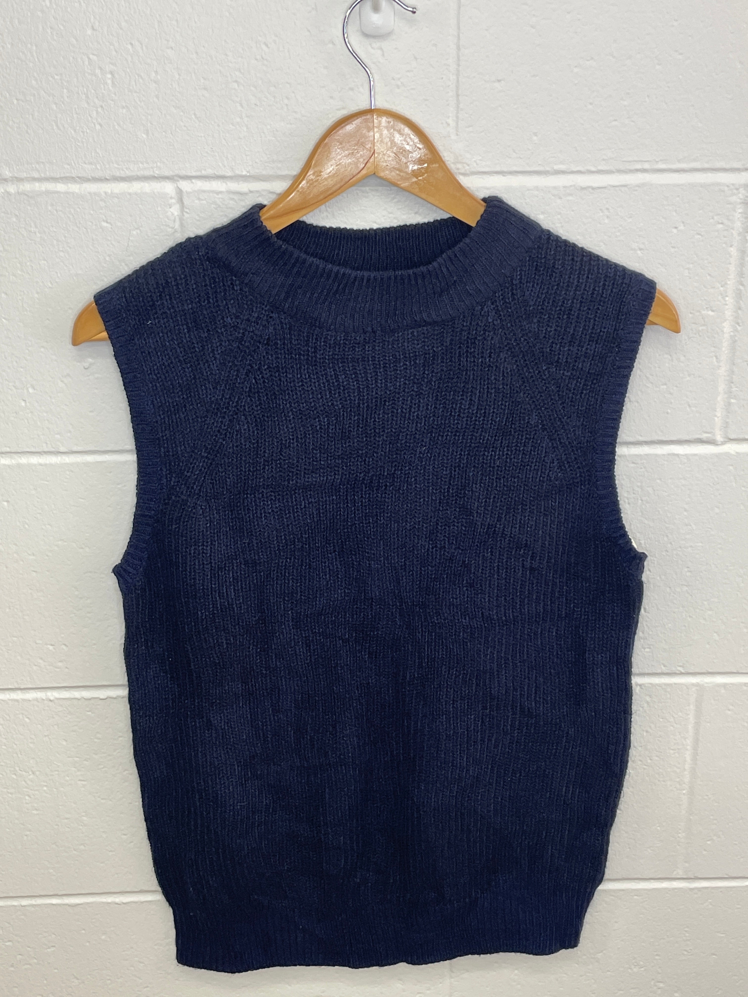 High Neck Navy Vest Medium