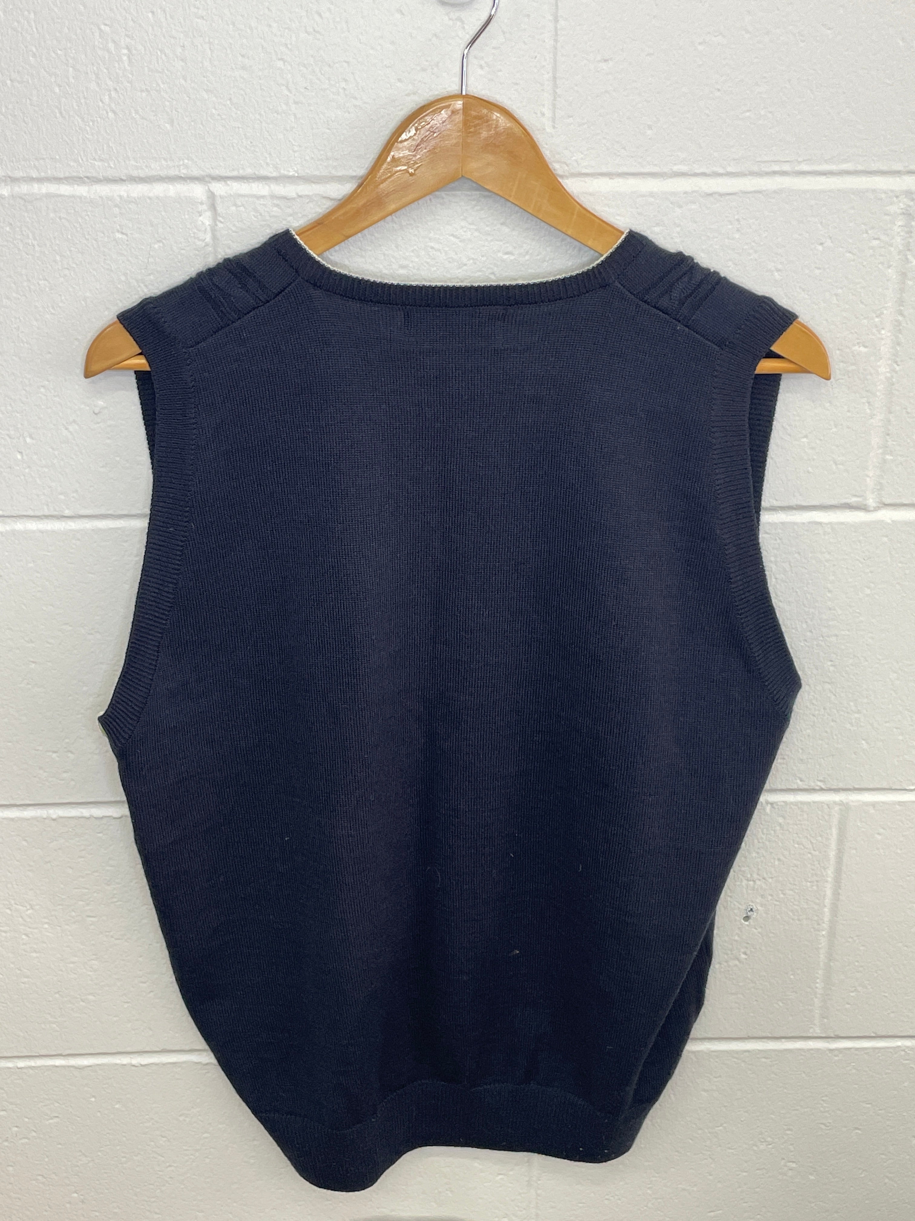 Cable Navy Vest Large