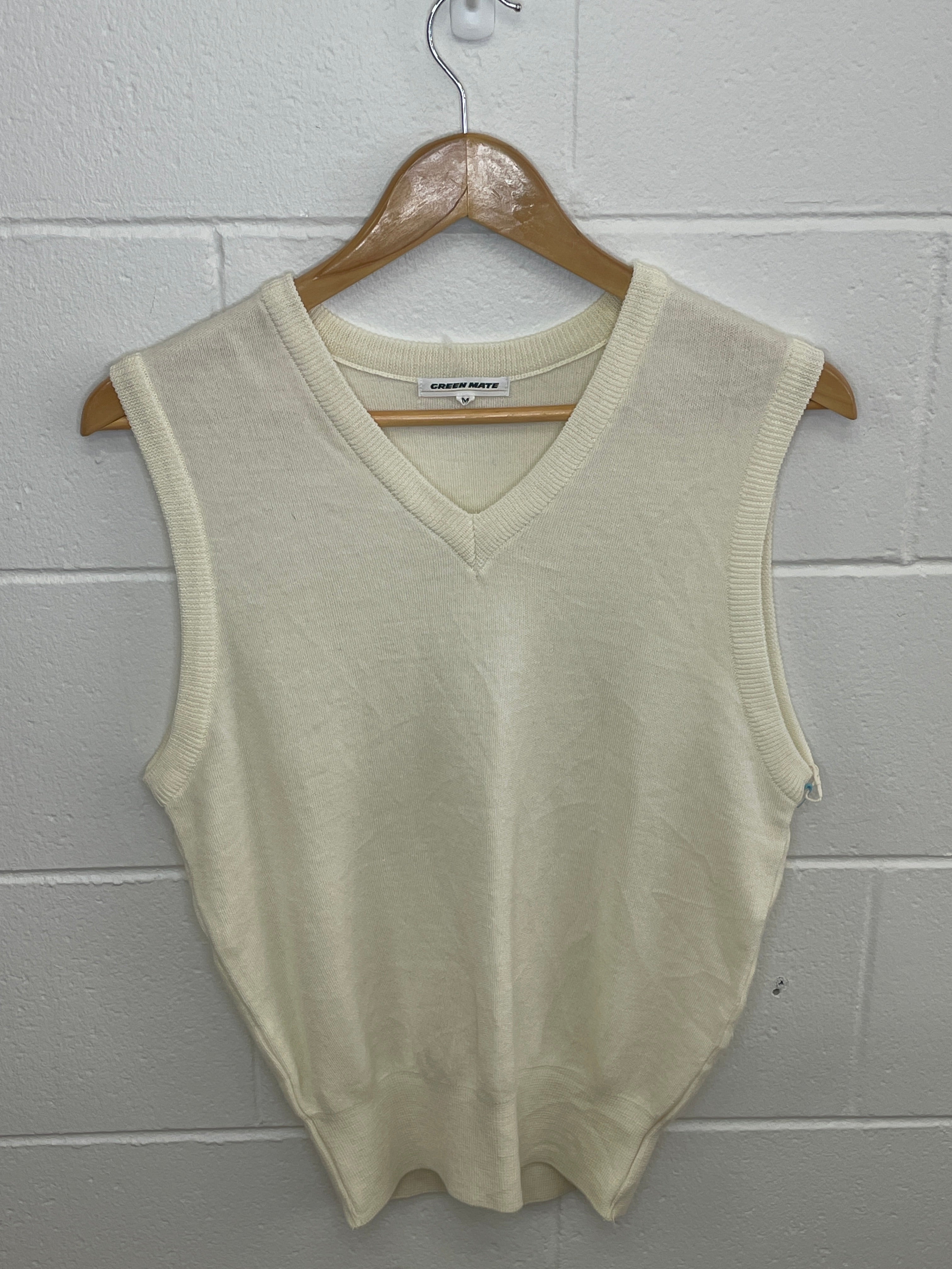 Green Mate Cream Vest Medium