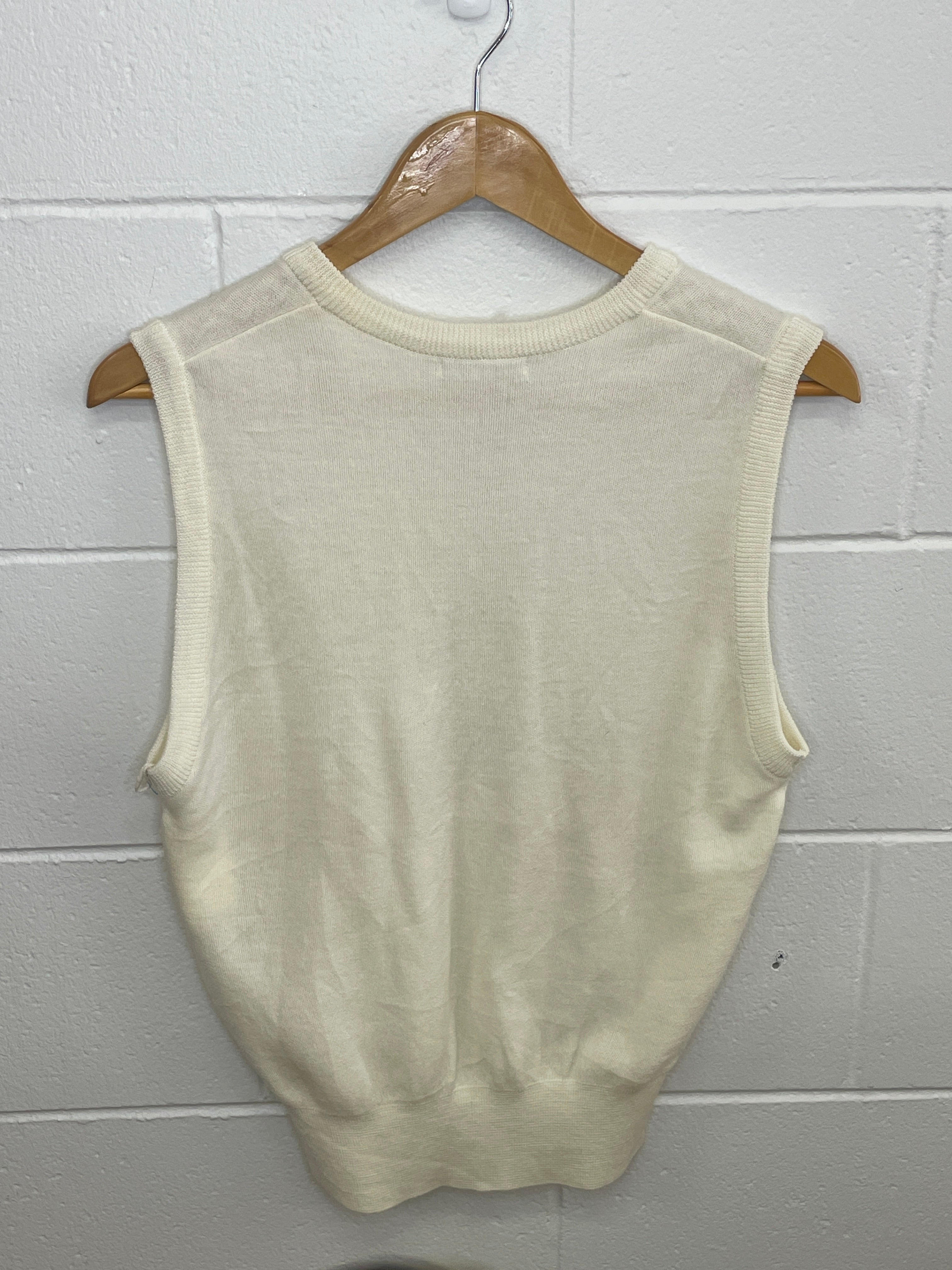 Green Mate Cream Vest Medium