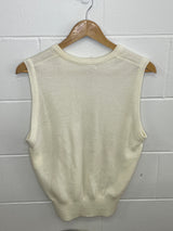 Green Mate Cream Vest Medium