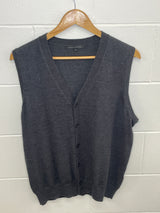 Import Yarn From Italy Dark Grey Vest Large