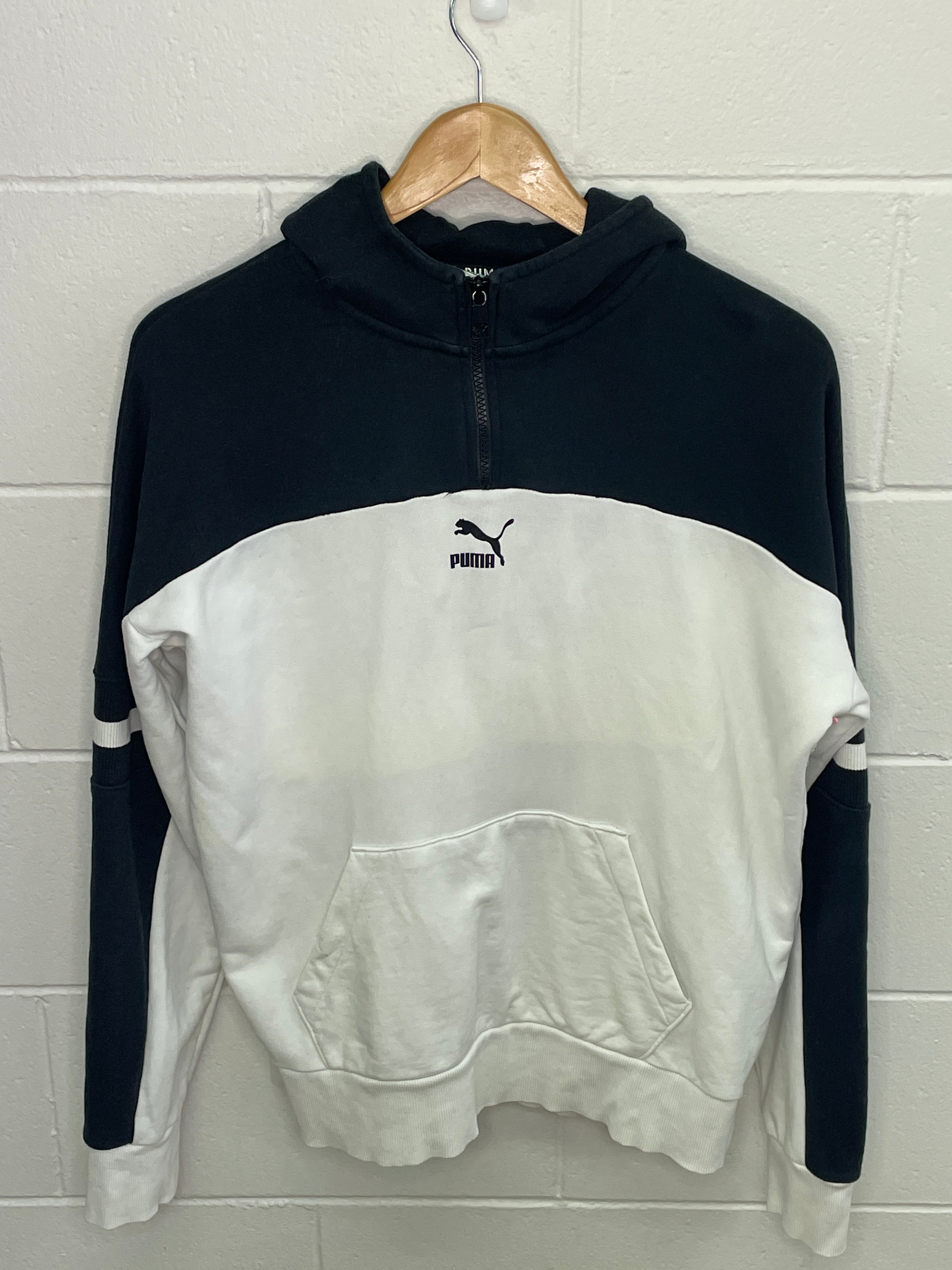 Puma Black And White Hoodie Medium