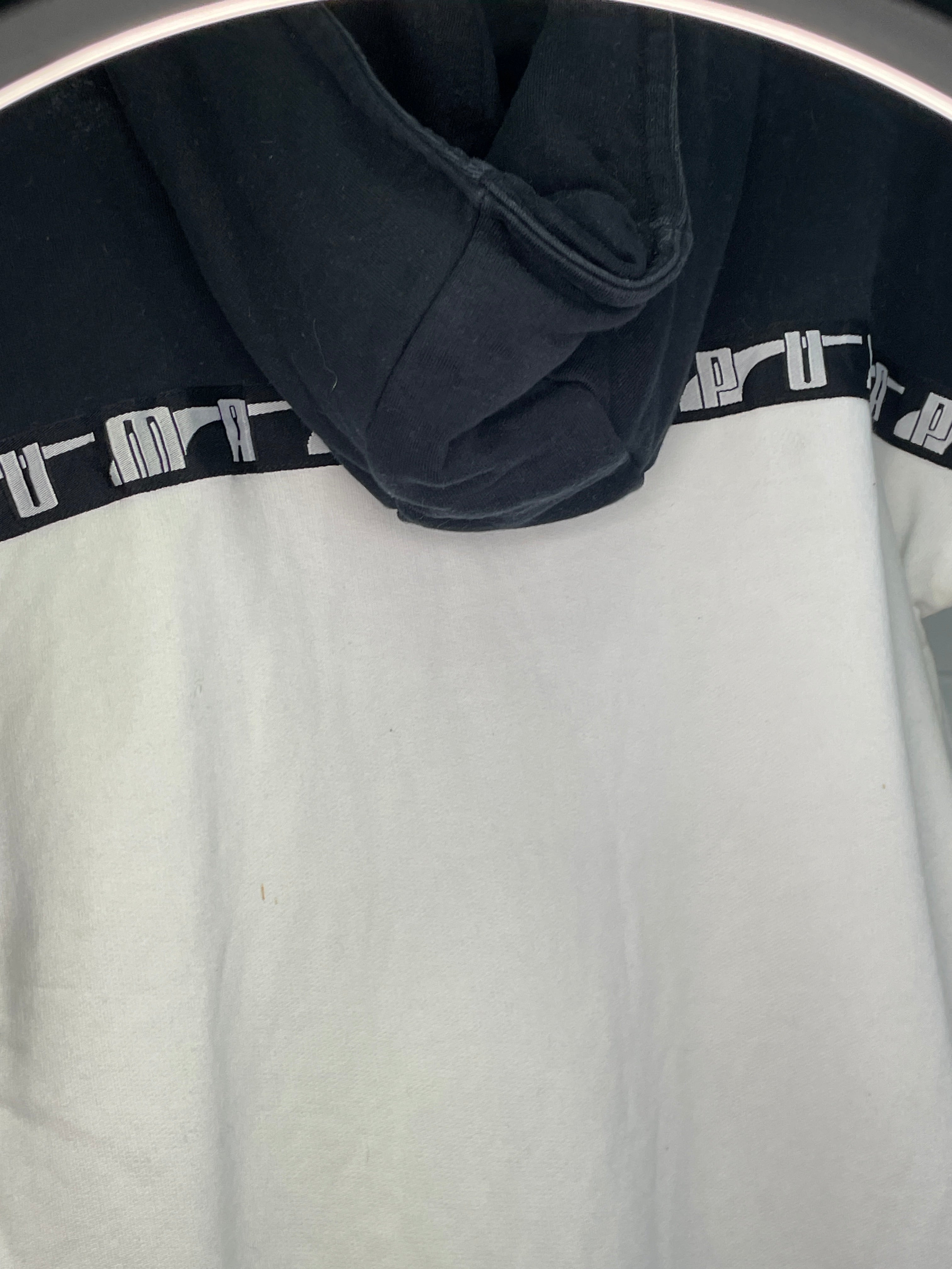 Puma Black And White Hoodie Medium