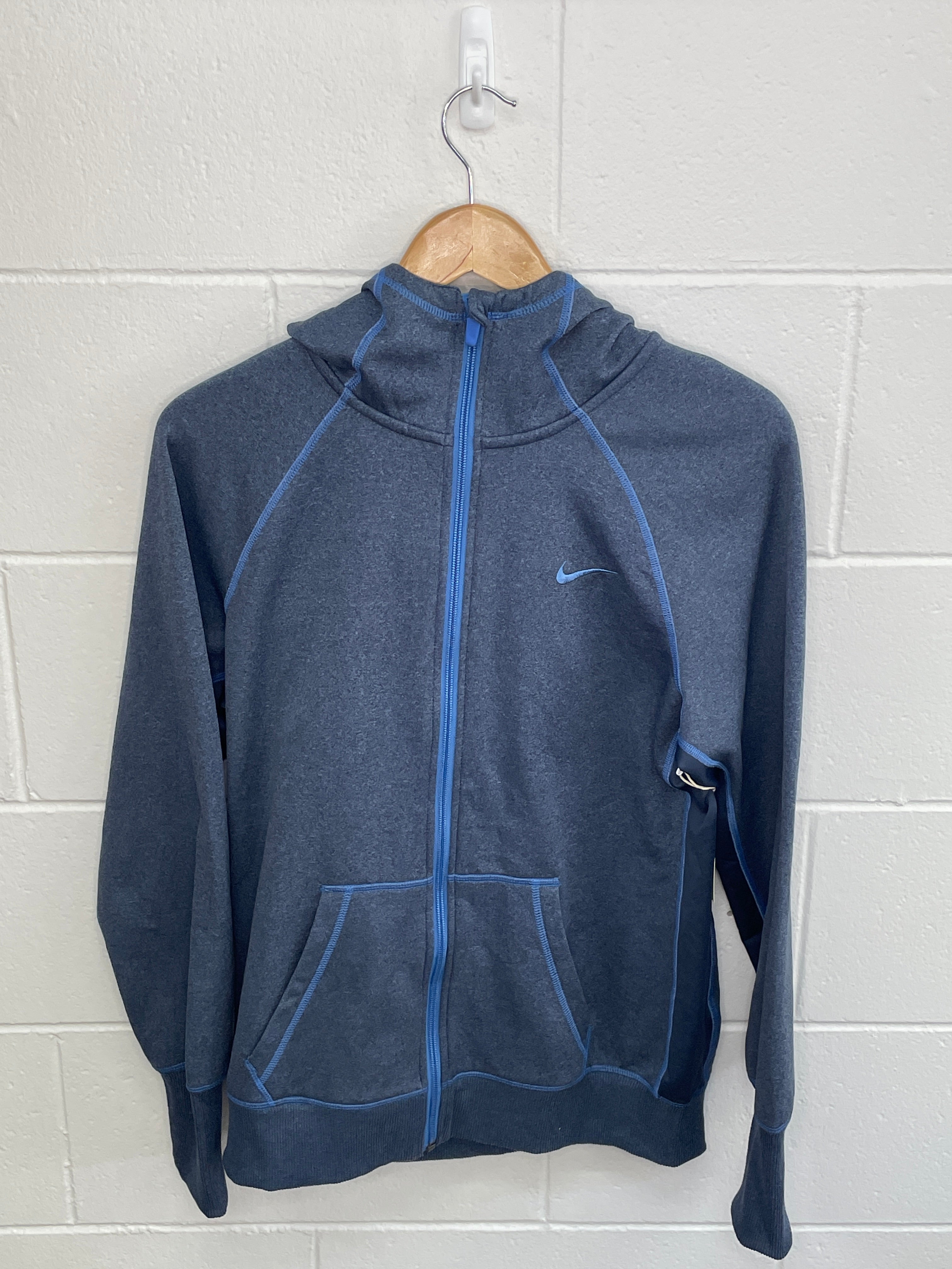 Nike Blue Zip Up Hoodie Large