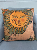 Cat Under The Sun & Moon Pillow