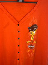 Harley Davidson Orange Tweety Bird Shirt XL