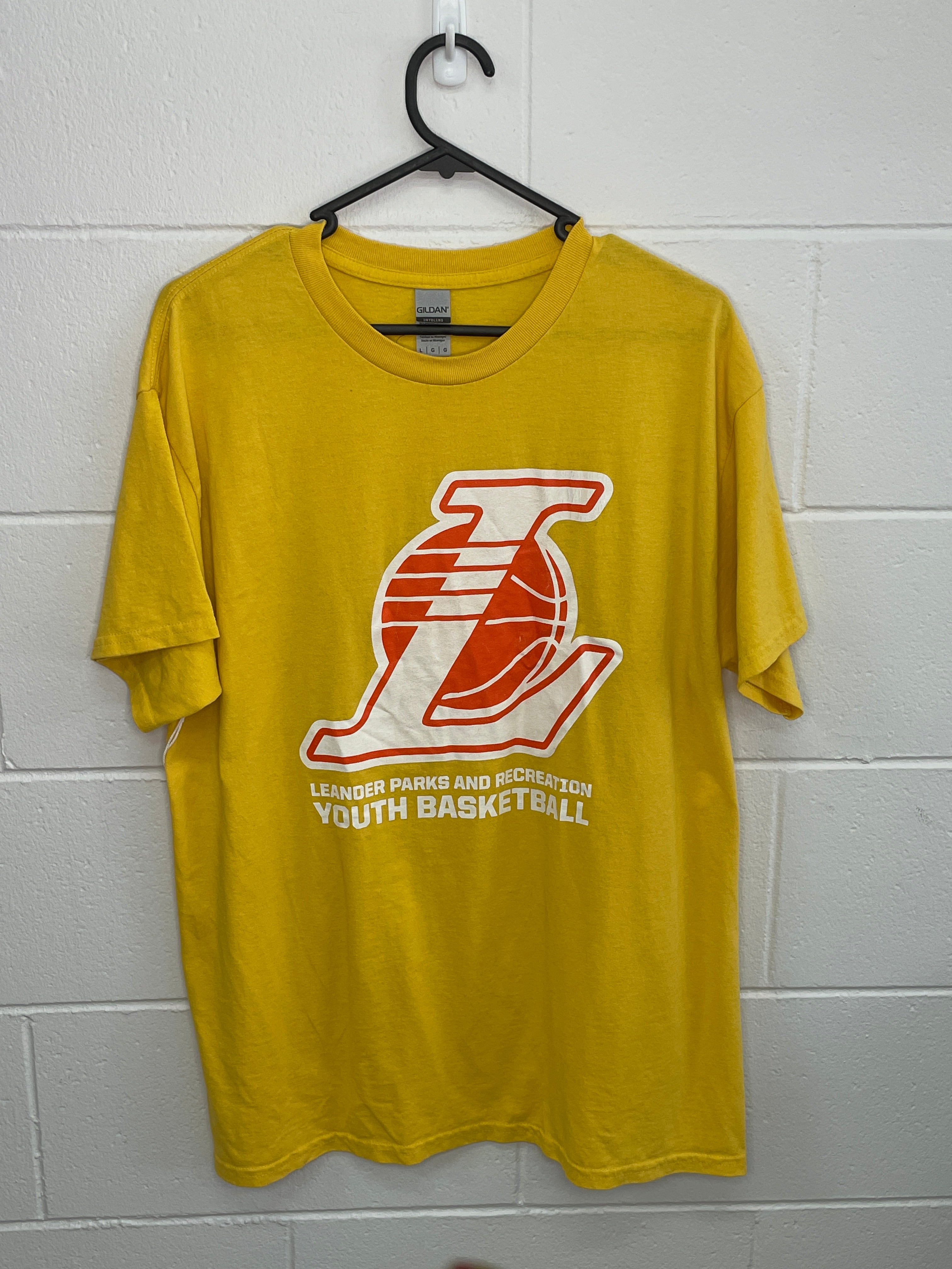 Youth Basketball Yellow T-Shirt Large