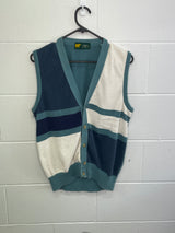 Golden Bear Blue Striped Vest Medium