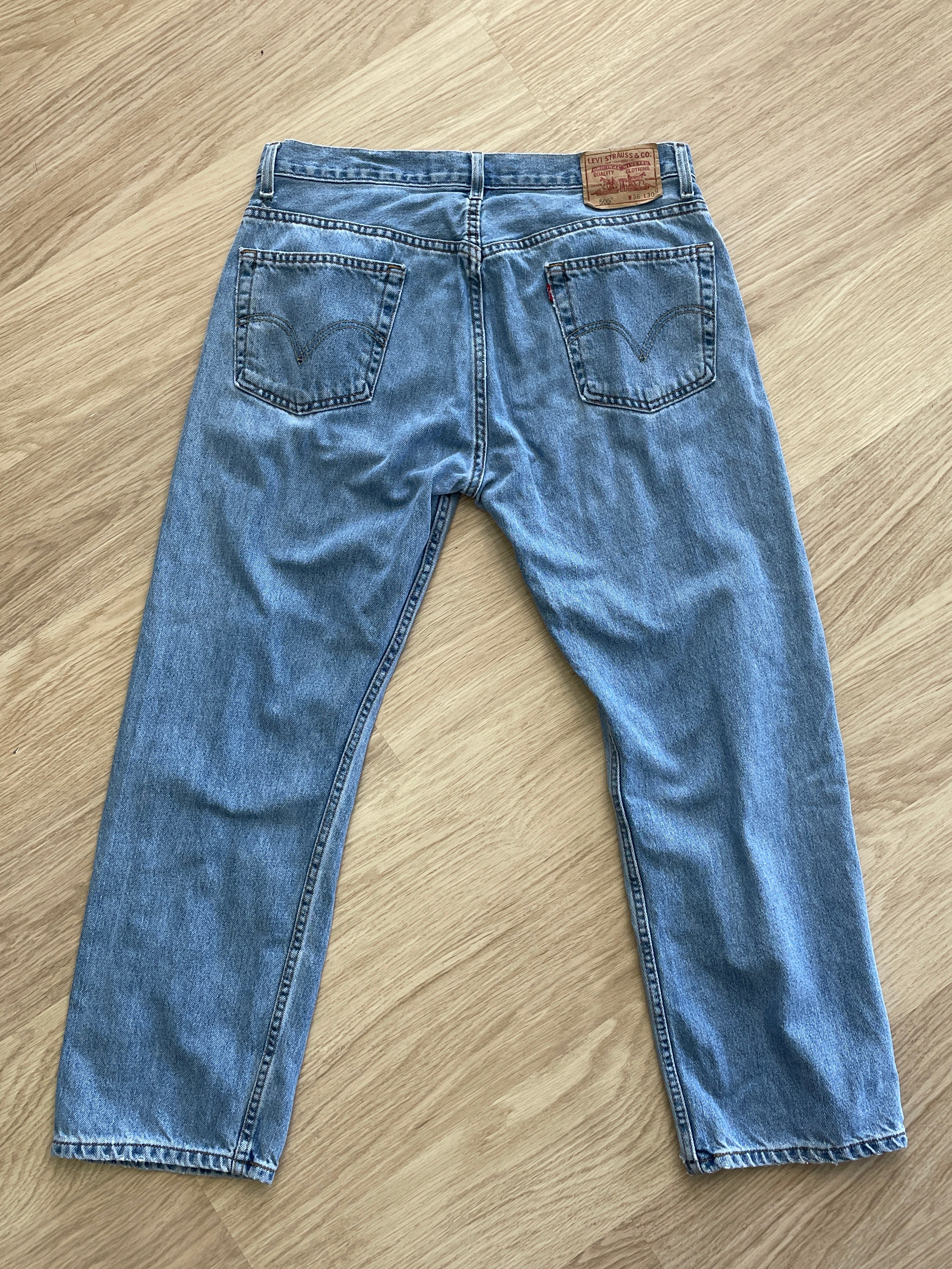 Levi's Light Wash 505 Regular Fit Jeans W36