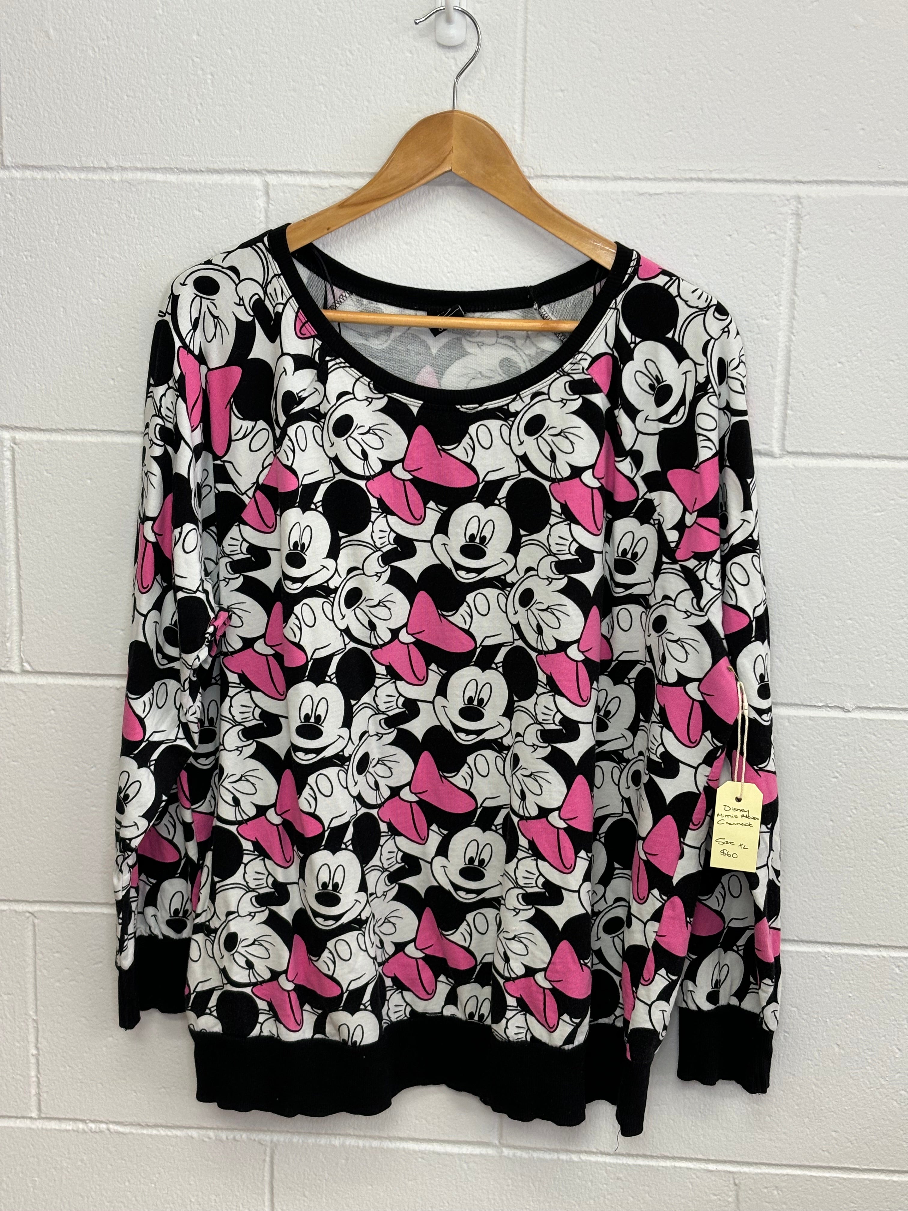 Disney Minnie Mouse Face Crewneck XL