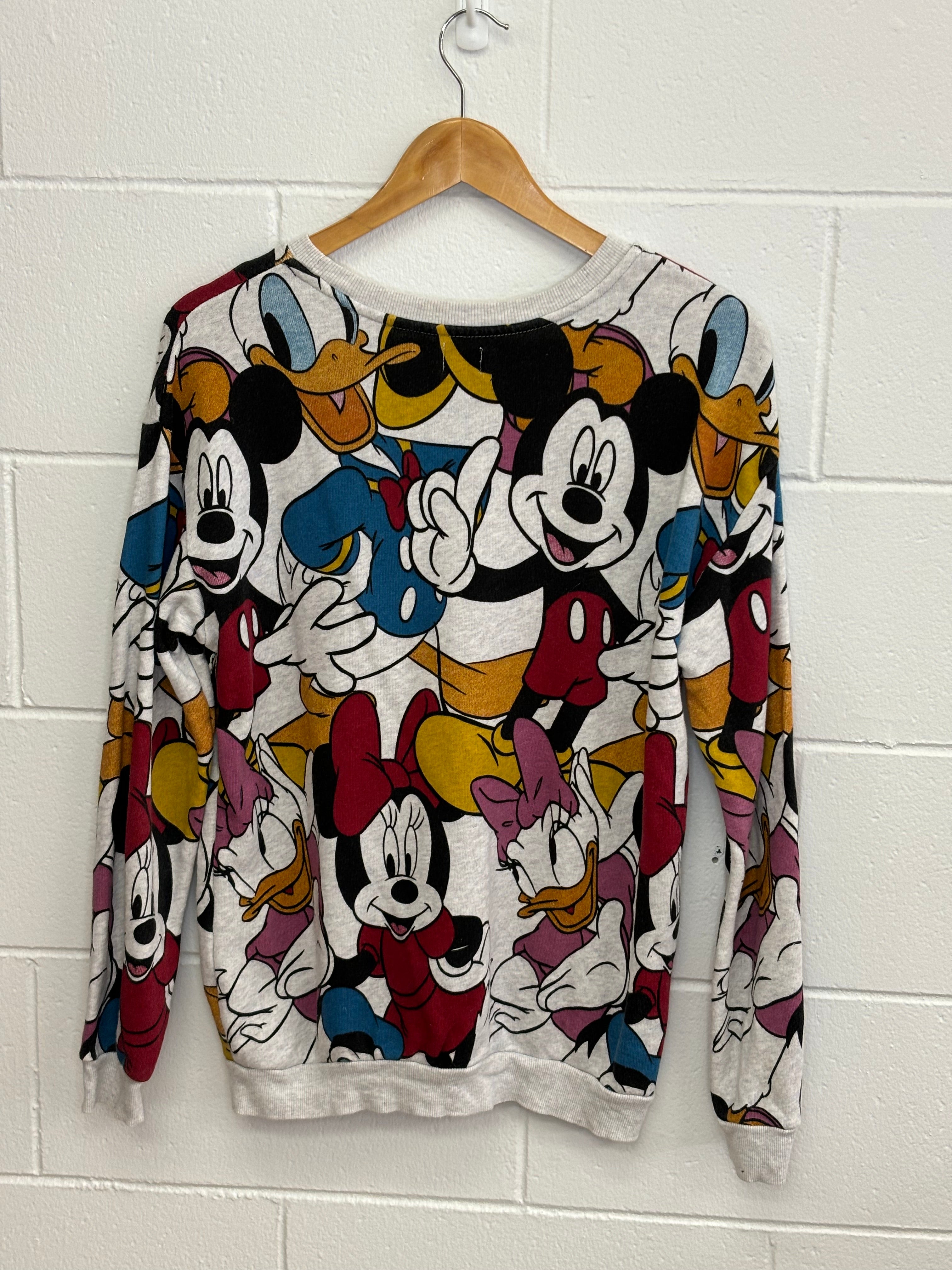 Disney Mickey & Friends Grey Crewneck Large