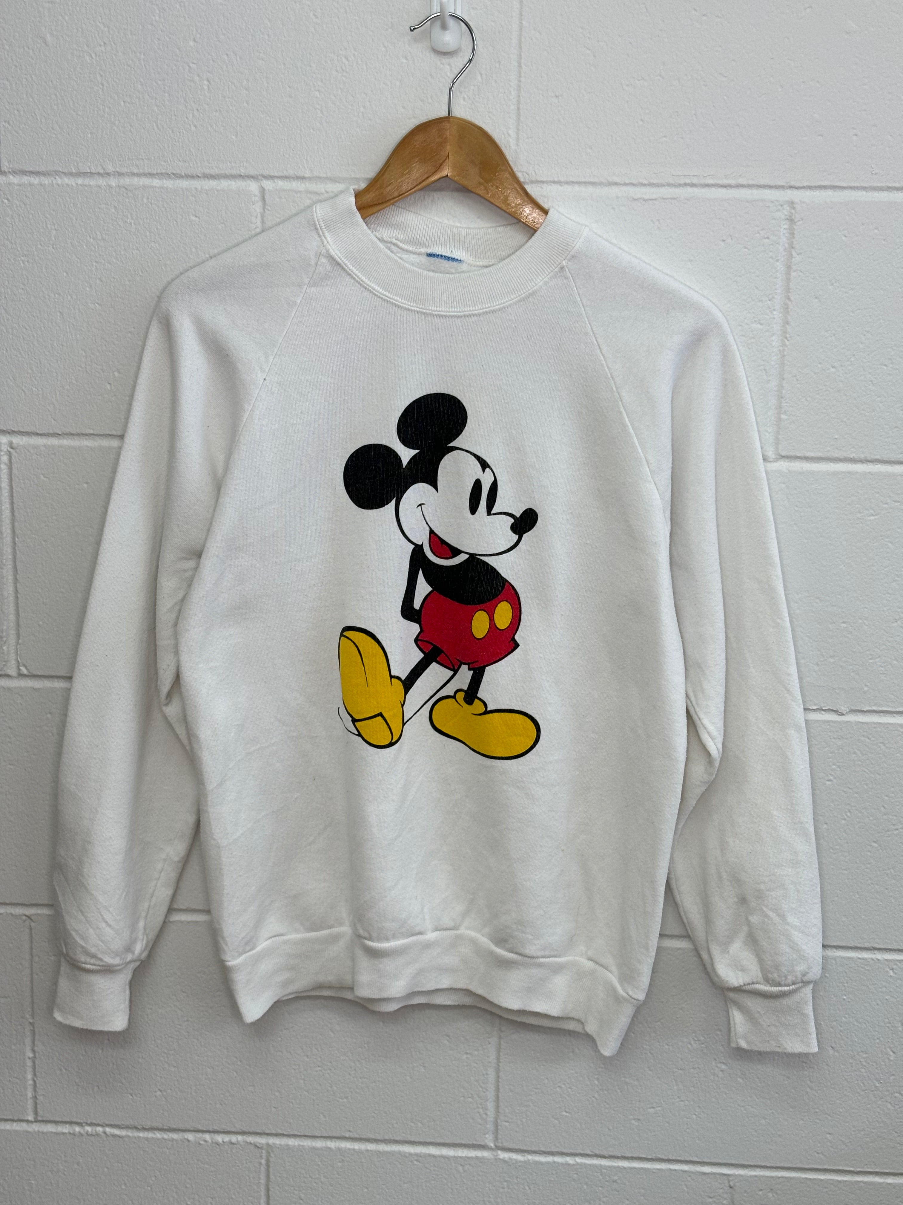 Disney Mickey Mouse White Crewneck Medium