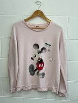 Disney Mickey Mouse Pink Crewneck XL