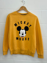 Disney Mickey Mouse Yellow Crewneck Medium