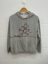 Disney Mickey Mouse Walking Grey Hoodie Large