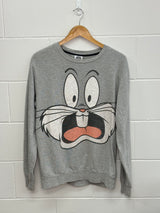 Warner Bros Bugs Bunny Grey Crewneck Medium